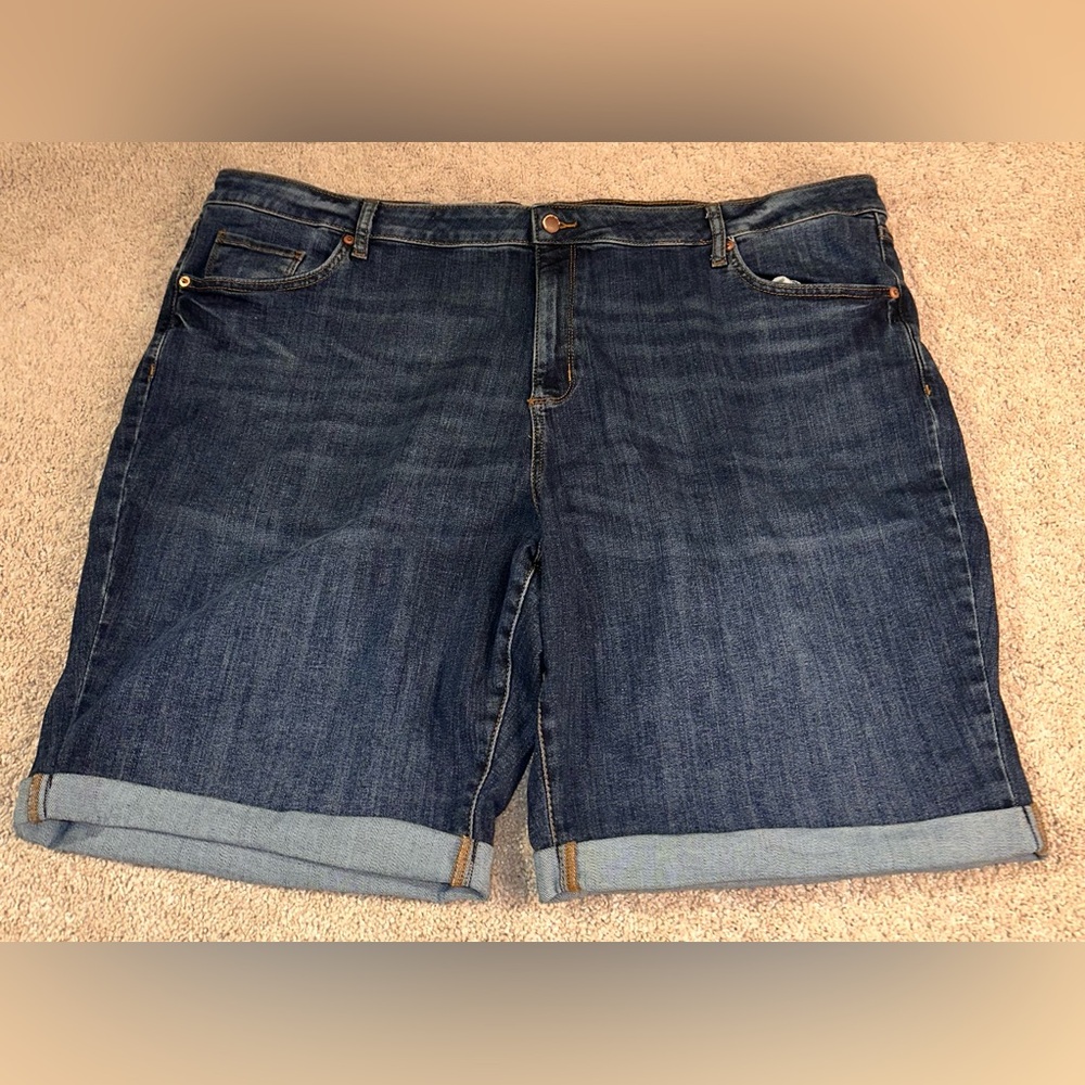 Sonoma Dark Blue Jean Shorts. Size 24 - Picture 3 of 12